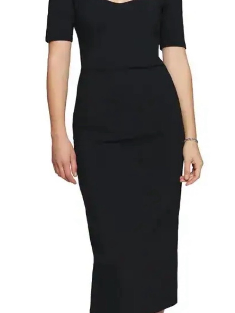 Classic Black Midi Pencil Skirt - Sleek Women's Skirt